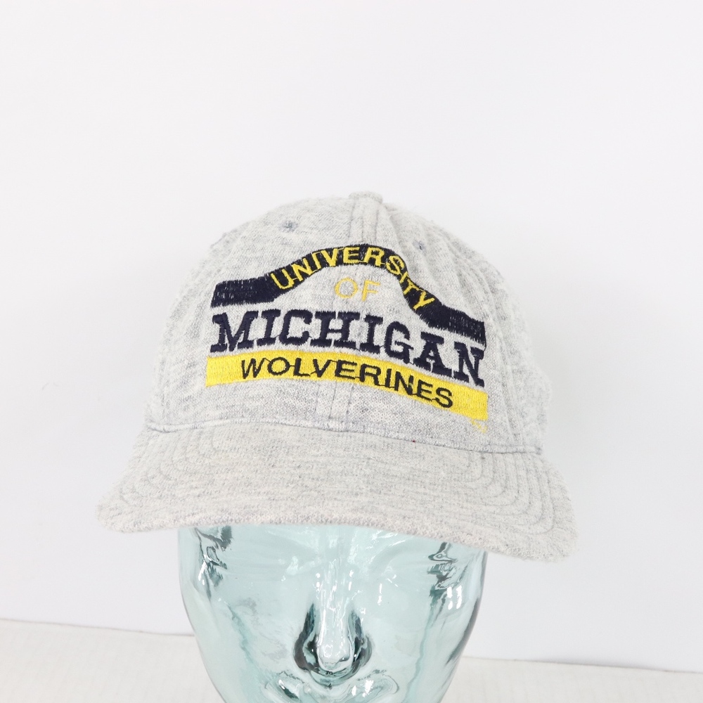 90s Michigan Wolverines Heather Gray Snapback Hat